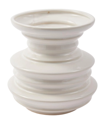 Vase POLSPOTTEN Stacked Plates Off-White