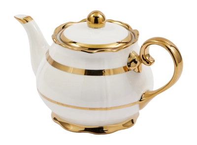 Théière POLSPOTTEN Golden Finds White
