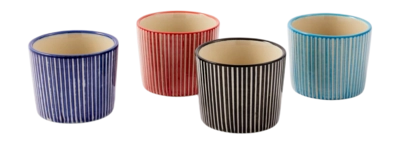 Espresso Mug POLSPOTTEN Marine Striped Multi-coloured (Set of 4)