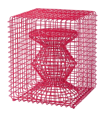 Kruk POLSPOTTEN Zig Zag Wire Light Pink