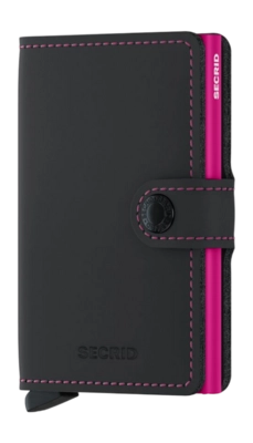 Portemonnee Secrid Miniwallet Matte Black & Fuchsia