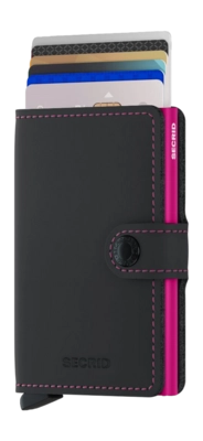 2---ORIGINAL_JPG-Matte - Miniwallet - Black & Fuchsia - Fuchsia - Cards