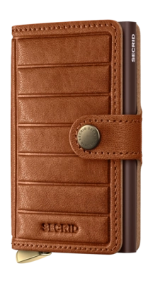 Portemonnee Secrid Miniwallet Emboss Lines Cognac