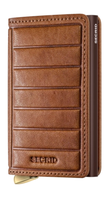 Portemonnee Secrid Slimwallet Emboss Lines Cognac