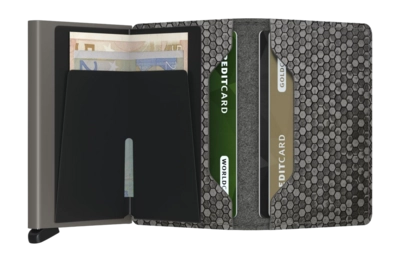 3---ORIGINAL_JPG-Hexagon - Slimwallet - Grey - Earth Grey - Open