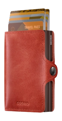 2---ORIGINAL_JPG-Vintage - Twinwallet - Orange  - Brown - Cards