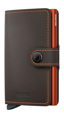 Portemonnee Secrid Miniwallet Matte Truffle & Orange