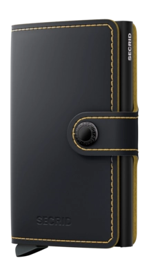 Portemonnee Secrid Miniwallet Matte Black & Ochre