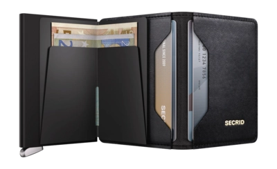 5---ORIGINAL_JPG-Emboss Lines - Slimwallet - Black - Black - Open