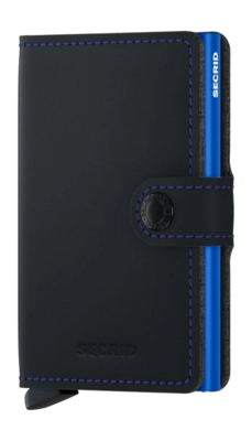 Portemonnee Secrid Miniwallet Matte Black & Blue