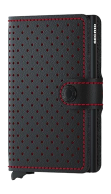 Portmonnaie Secrid Miniwallet Perforated Black-Red