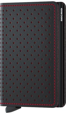 Portemonnee Secrid Slimwallet Perforated Black-Red