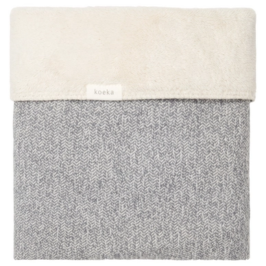 Ledikantdeken Koeka Teddy Vigo Sparkle Grey Pebble