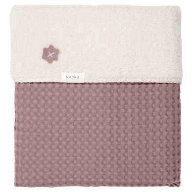 Ledikantdeken Koeka Wafel Teddy Oslo Plum Pebble
