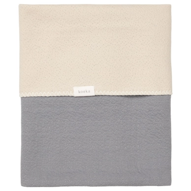 Wiegdeken Koeka Reversible Riga steel grey