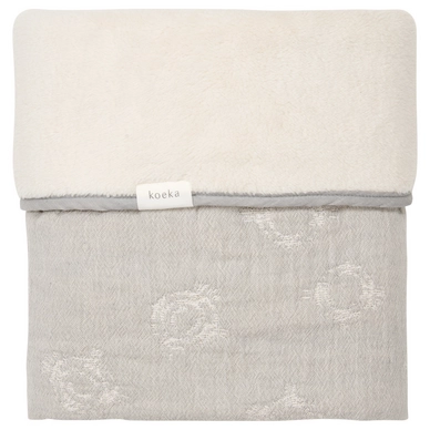 Wiegdeken Koeka Teddy Portobello steel grey