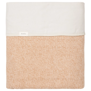 Wiegdeken Koeka Flanel Vigo caramel/pebble