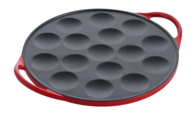 Poffertjespan Bk Bourgogne (16 Vakjes) Chili Red 25 cm
