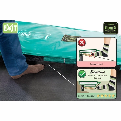 Trampoline Exit Toys Inground Supreme Ground Level Rectangular XL