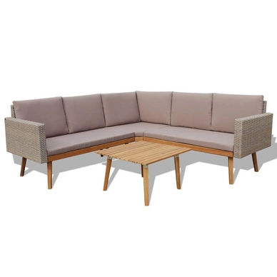 Loungeset Vida Grijs (4-Delig)