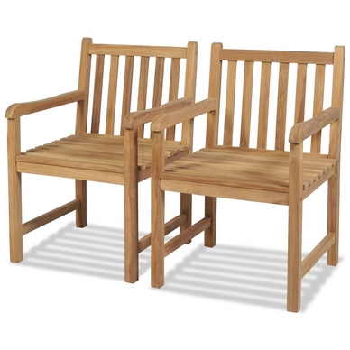 Tuinstoel Vida Massief Teakhout (2-Delig)