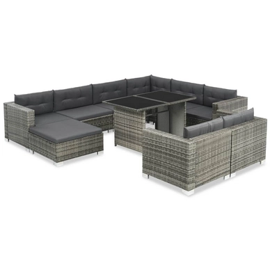 Loungeset Vida Grijs (10-Delig)