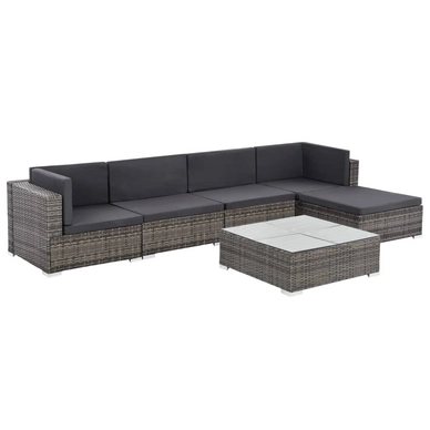 Loungebank Vida Grijs (6-Delig)