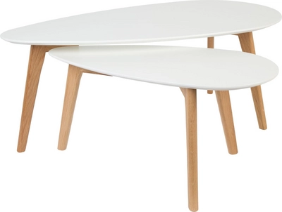 Bijzettafel White Label Living Drop (2-Delig)