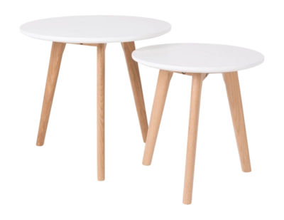 Bijzettafel White Label Living Bodine (2-Delig)
