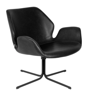 Chair Zuiver Nikki Lounge Chair All Black