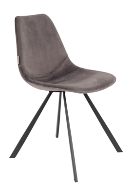 Stoel Dutchbone Franky Velvet Grey