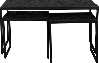 Salontafel White Label Living Parker Black (3-Delig)