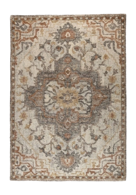 Vloerkleed Dutchbone Amori Grey/Brick - 200 x 300 cm