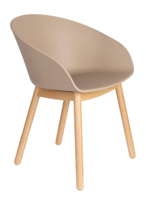 Chair Zuiver Armchair Void Oak Latte Brown