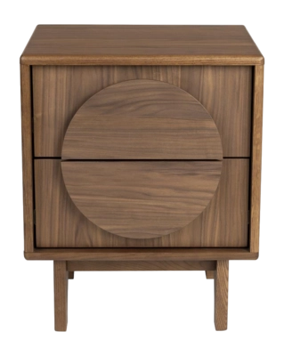 Bijzettafel Zuiver Side Table / Bedstand Groove Walnut