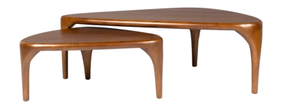 Salontafel Zuiver Isla Coffee Table Walnut Set of 2