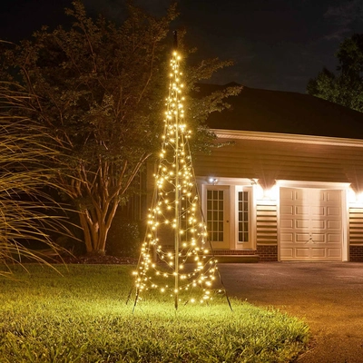 Kerstverlichting + Mast Fairybell All-Surface 300CM-320LED Warm White