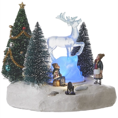 Luville Ice Sculpture White Battery Operated