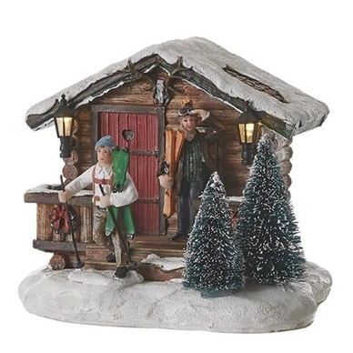 Luville Holiday Ski Lodge Battery Operated