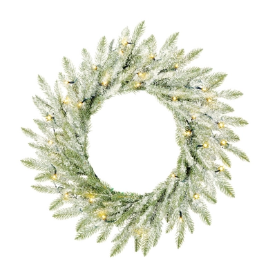 Weihnachtskranz Black Box Trees Brewer Wreath Green Frosted 60 cm LED