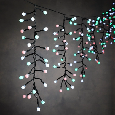 Kerstverlichting Luca Lighting Icicle Berry White Multicolour 720 cm