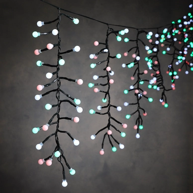Weihnachtsbeleuchtung Luca Lighting Icicle Berry White Multicolour 720 cm