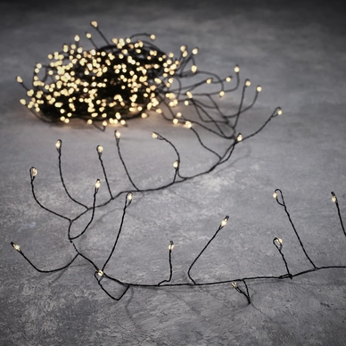 Weihnachtsbaumbeleuchtung Luca Lighting Snake Light Black White 600 leds / 1500 cm Timer