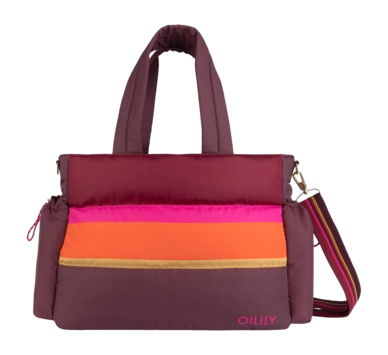 Luiertas Oilily Dames Bobo Baby Bag Colour Block Decadent Chocolate