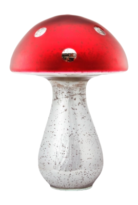 Ornament Pip Studio Mushroom Glass Silver-Red 30 cm