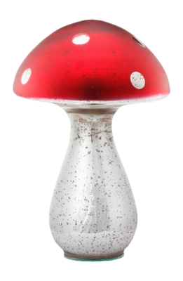 Ornament Pip Studio Mushroom Glass Silver-Red 40 cm