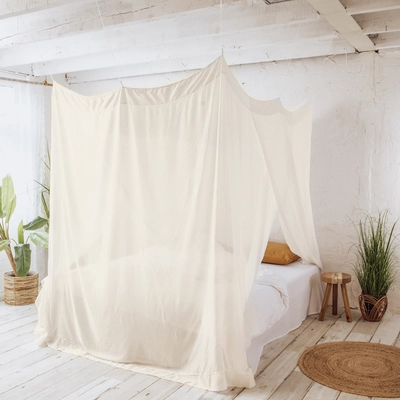 Klamboe Deconet Bamboe Raja 160 cm Off White