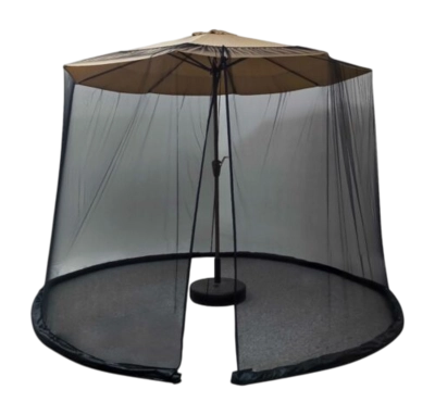 Klamboe Deconet Outdoor Insectennet Voor Parasol Black 950 × 300 × 230 cm