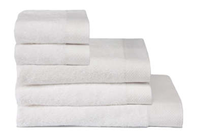 Bath Towel Set Seahorse Pure White (Set of 5)