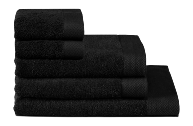 Bath Towel Set Seahorse Pure Black (Set of 5)